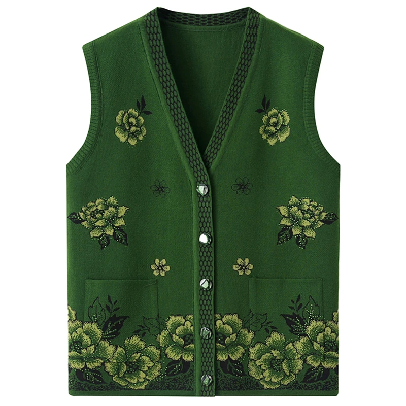 

New Waistcoat Women Vest Women's Sweater Women Wool V-neck Sweater Sweater Women Knitted Warm Vintage Sweater Coat Casual Tops