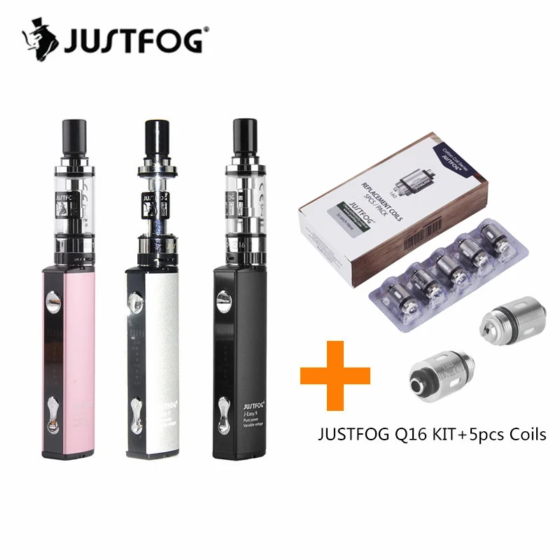Vape комплект JUSTFOG Q16 стартовый комплект 900 мАч батарея 2 мл бак распылитель подходит 1,2 Ом 1,6 Ом катушки электронная сигарета комплект VS P16A комплект