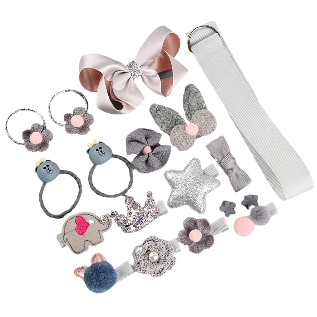 Baby Girl Cute Headband Turban Darling Bows Kids Headwear Elastic Hair Bands Clips Hairpins Set Accessories Gift | Детская одежда и