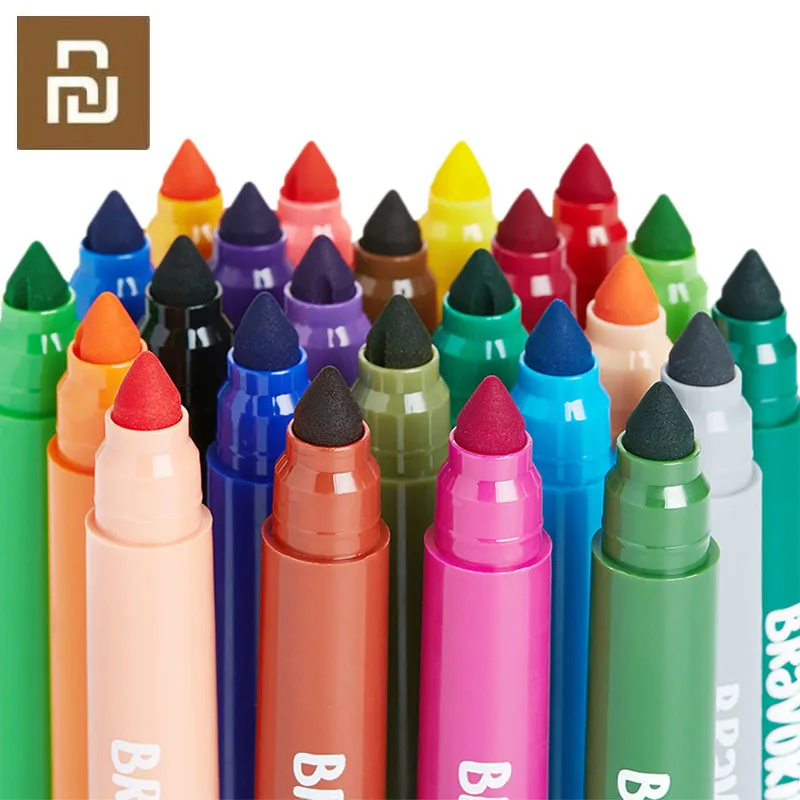 Ручка для рисования Bravokids 24 цвета моющаяся цветная яркая с рисунком акварельные