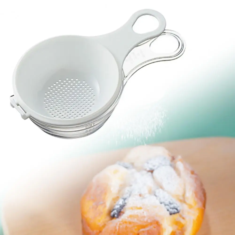 

Plastic 2Pcs/Set Good Mini Flour Sifter Mesh Kitchen Accessories Portable Flour Strainer Mesh Multi-function for Household