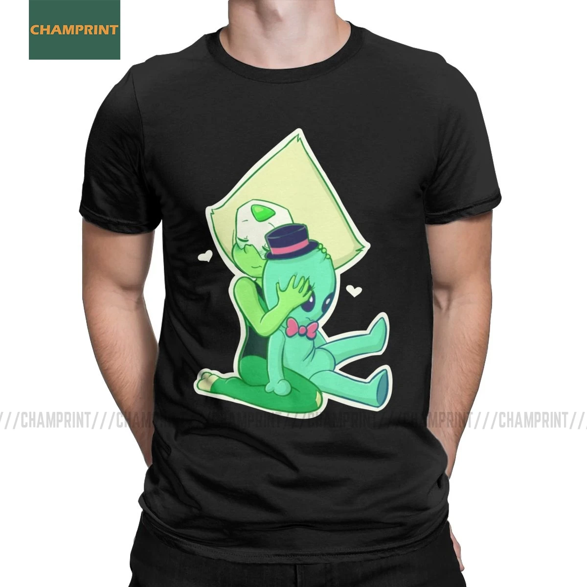 Мужские футболки Smol Peridot Steven Universe хлопковые пляжные с мультяшными драгоценными