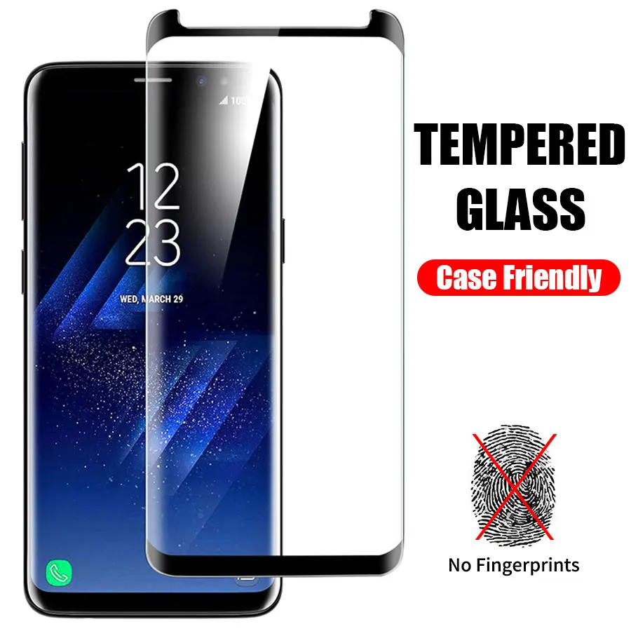 3D изогнутый чехол защитная пленка из закаленного стекла для samsung Galaxy S6 S7 Edge S8 S9 Plus