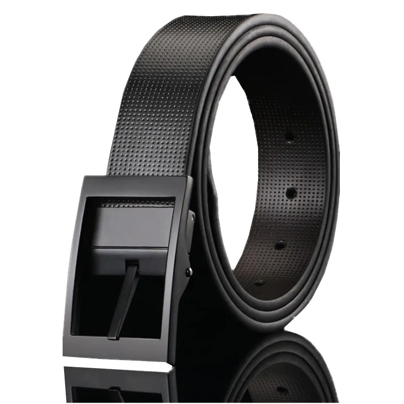 Black Business Men's Belts Fashion Casual Pin Buckle Belt Men Size 110cm and 120cm Suit Pants Special Belt