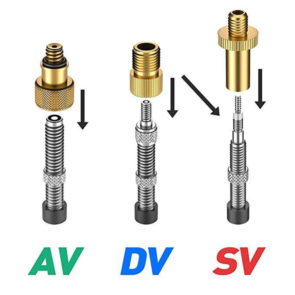 24 шт. Медь Велосипедные клапаны адаптеры Стандартный Размеры адаптера