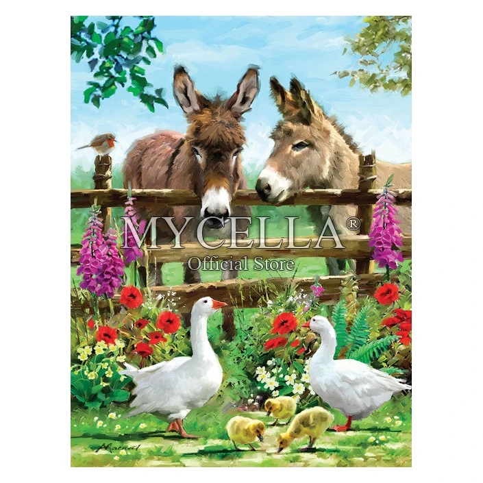 5D алмазная живопись сделай сам животные пушки и джисы вышивка стразы мозаика