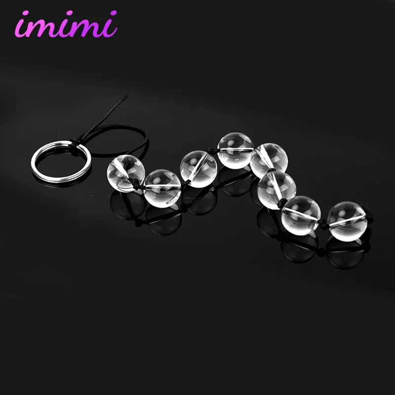 Прозрачные хрустальные анальные шарики Анальная пробка Анальный стимулятор для