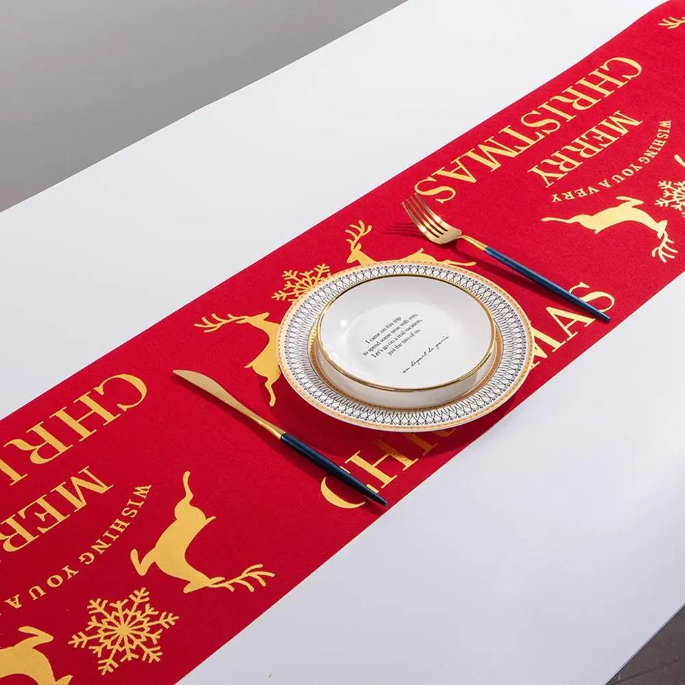 Table Runner 270 см Рождественская длинная скатерть из хлопка и льна, вечерние скатерти в деревенском стиле, Свадебный Декоративный домашний текстиль, домашний декор@ 12 - Цвет: Table Runner