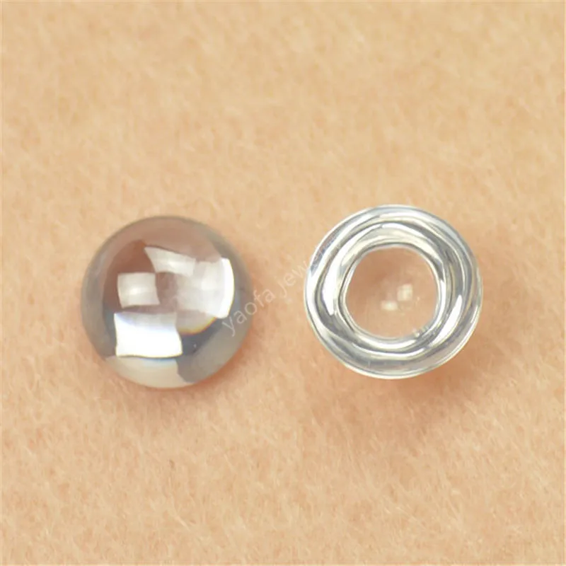 Заводская цена 6 ~ 12 мм # белые сапфиры круглые бусины с кабошоном вырезанные