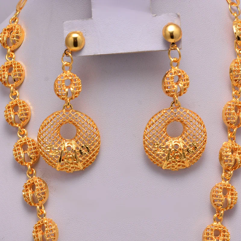 Нигерийские Ювелирные наборы золотого цвета в Дубае африканские свадебные