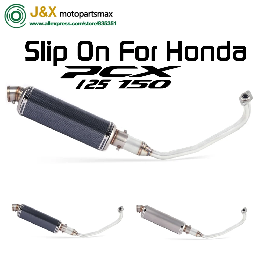 

For honda PCX125 PCX150 PCX 125 150 Motorcycle Scooter Exhaust Muffler Full System Modified Middle Link Pipe Slip On Escape