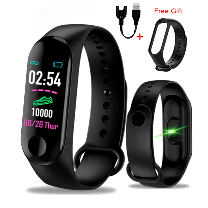 Смарт-часы M3 для мужчин и женщин пульсометр кровяное давление фитнес-трекер