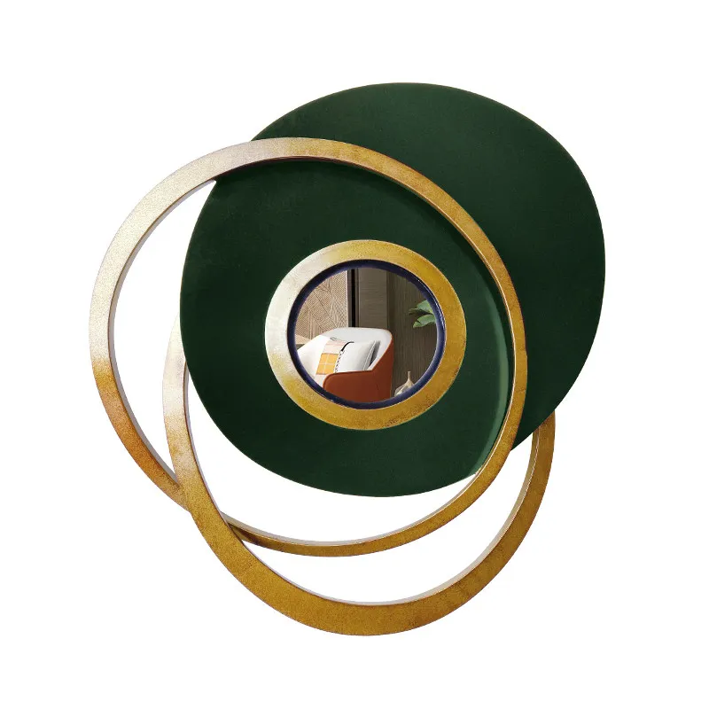 Европа роскошное Кованое железо настенное декоративное зеркало для гостиной