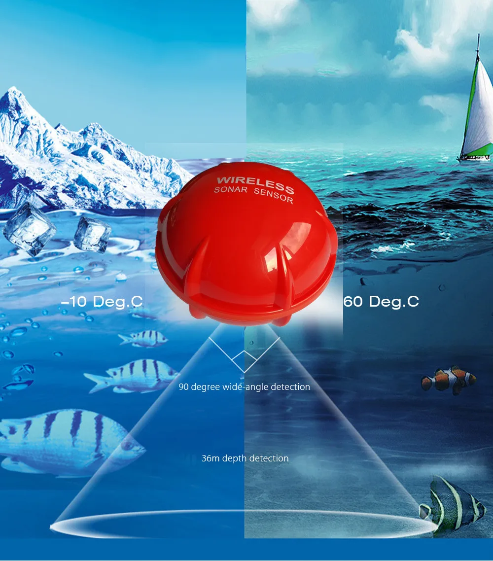 Fish Finder  Wireless Sonar for Fishing Depth Echo Sounder Fishing Finder Portable Fish Finder Sonar Sensor Spare Parts for Xj01 enlarge