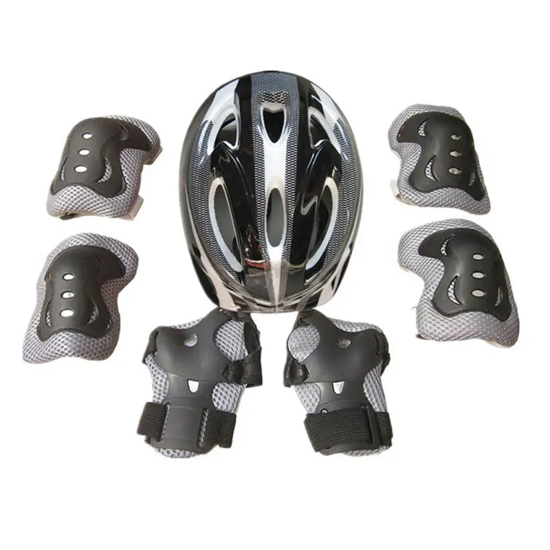 

7Pcs/set Kids Boy Girl Safety Helmet Knee Elbow Pad Sets Children Cycling Skate Bicycle Helmet Protection Safety Guard