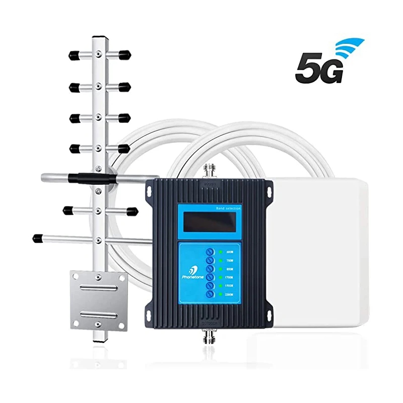 Cell Phone Signal Booster for Home 2300/2100/1900/1700/850/700/600MHz 3G 4G LTE Cellular Repeater for All US Carriers Verizon