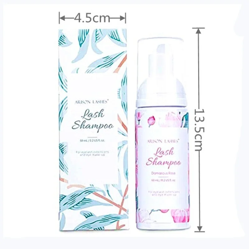 8 шт. 60 мл набор шампуня для наращивания ресниц с кисточкой муссом подтяжки пена