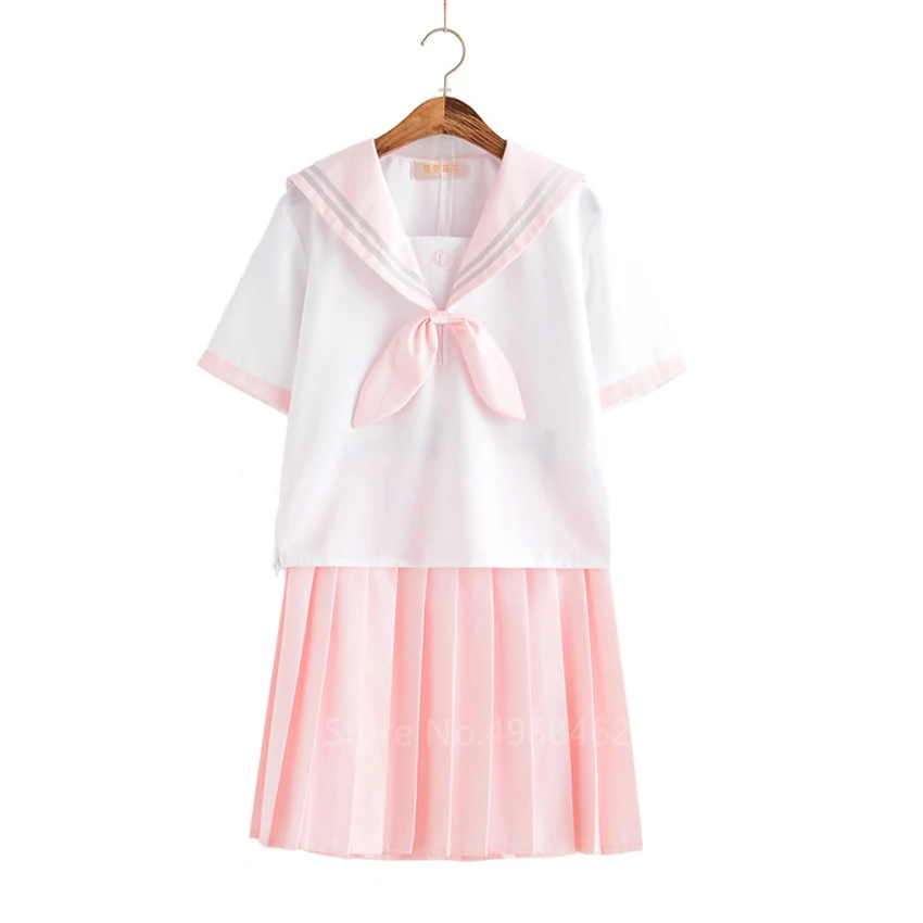 

Japanese Uniform Sailor Shirt JK Uniform School Halloween Cosplay Costumes Student Clothing Women Girl High School Skirt Set