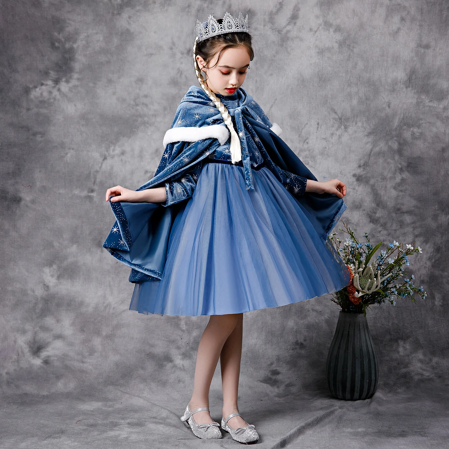 

3-12 Years Girls Dress Halloween Cosplay Princess Dresses Birthday Party Gown Children Kids Performance Cosplay Costumes