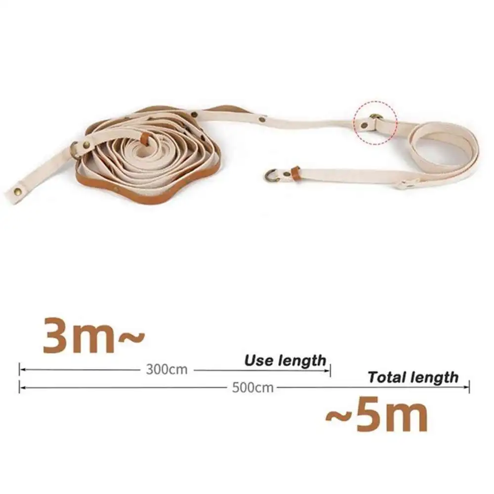 

1 Piece Nylon Metal And Faux Leather Materials Outdoor Supplies Tent Lanyard Leather Webbing Storage Leather Rope Brand New