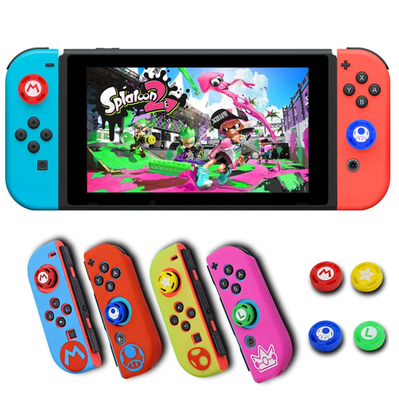 Joycon протектор с накатанной головкой Ручка шапки и устойчивая к царапинам