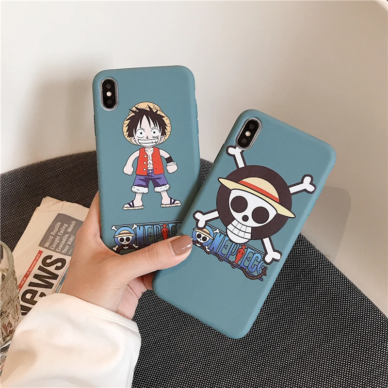 

One Piece Case For iPhone 11 Monkey D Luffy Soft TPU Cover for iPhone 6 6s 7 8 Plus X XR Xs 11 12 mini Pro Max SE Holder Stand