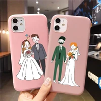 wedding dress marry me phone cases for iphone 13 x xr 11 pro max 12 mini xs max 6s 7 8 plus se 2020 soft back covers