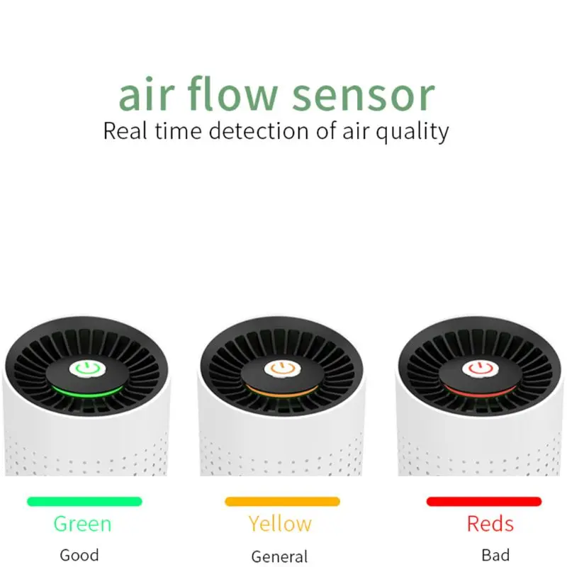 

Portable Mini Car Air Purifier Cleaner USB Chargeable Negative Ion Generator Freshener for Home Office Use