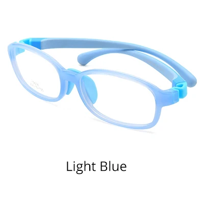 Light Blue Ralferty безопасные силиконовые очки, детские модные спортивные очки для мальчиков и девочек, для близорукости, по рецепту, без диоптрий, очки K19006 - Цвет оправы: Light Blue