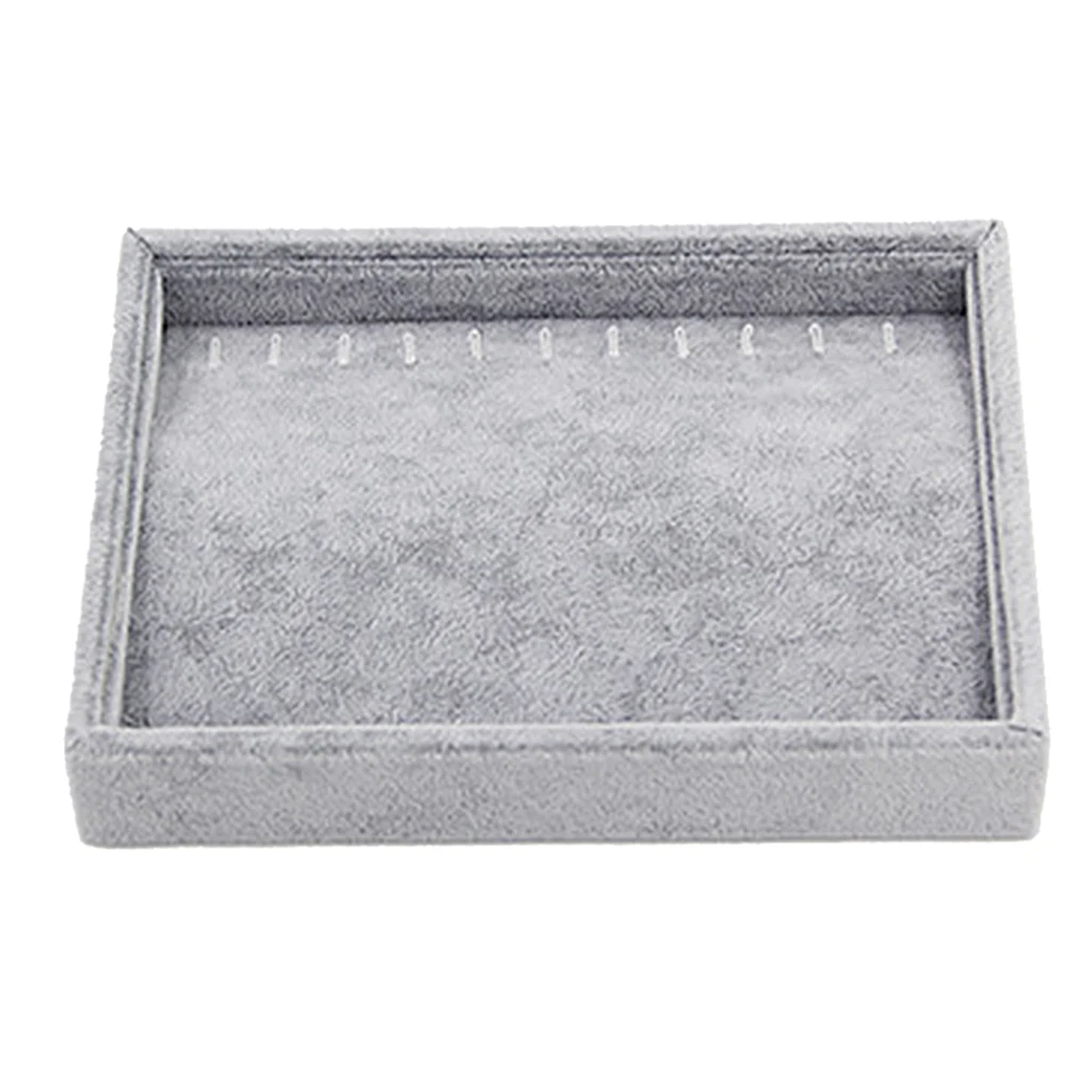 

Gray Velvet Stackable Jewelry Display Tray Case for Jewellery Hot Sales Fashion Portable Velvet Jewelry Organizer Box