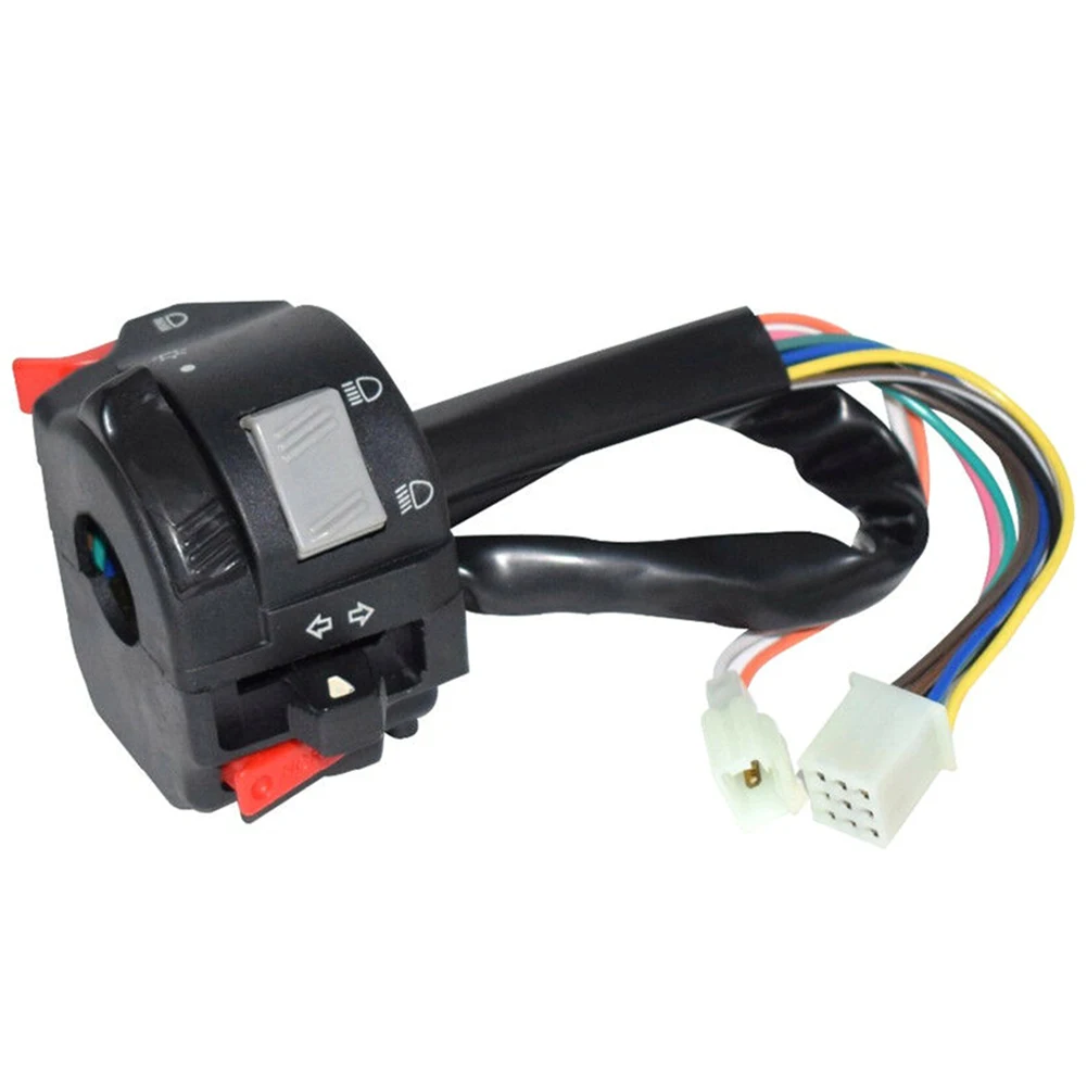 

OLOMM High Quality 22mm Handlebar Control Switch Button Motorcycle Headlight Fog Light Turn Signal Universal 7/8" handlebar