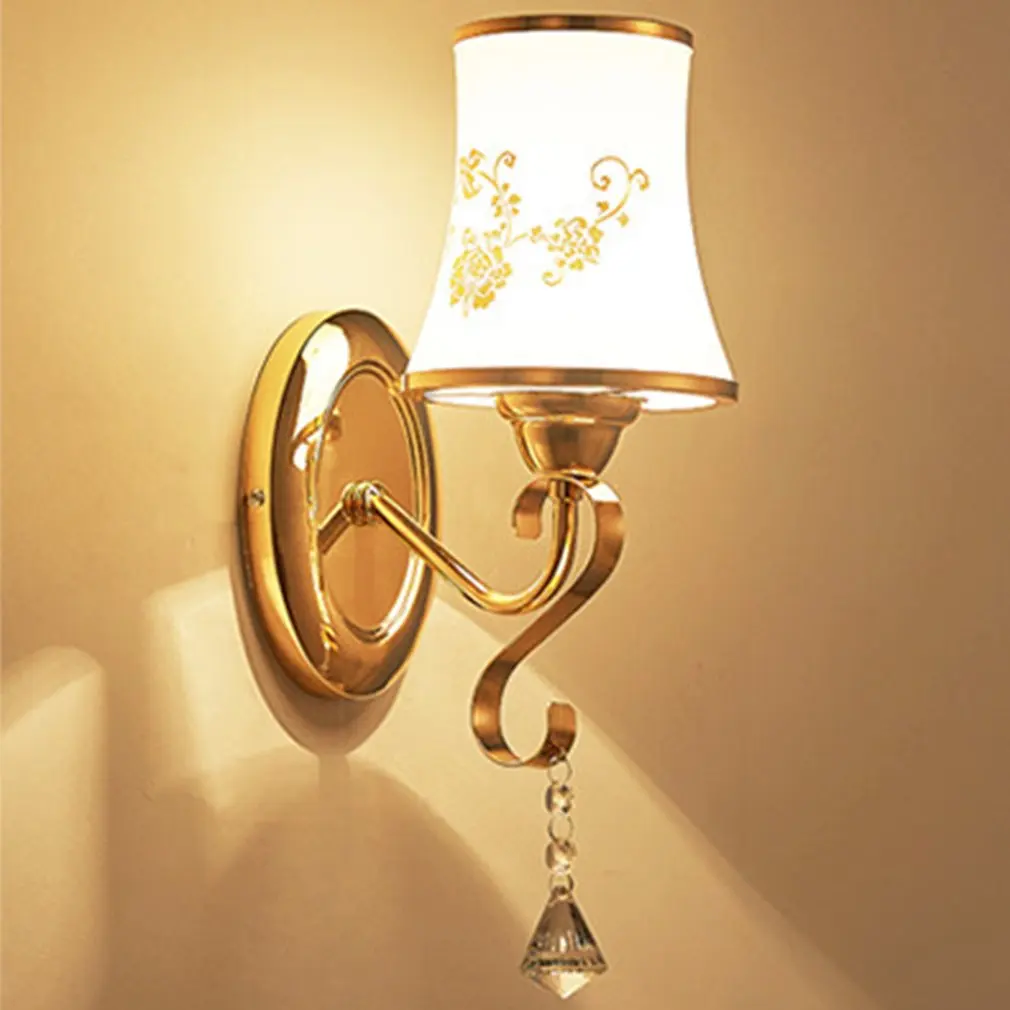 

Wall Lamp Minimalist White Led Crystal Wall Light Lamp For Bedroom Living Room TV Background Wall Home Crystal Decoration
