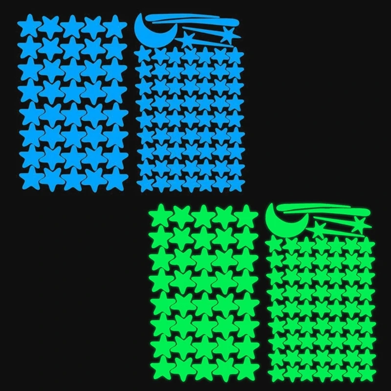 

Luminous Stars + Shooting Stars Bedroom Ceiling Bedside Cabinet Decoration Fluorescent Stickers