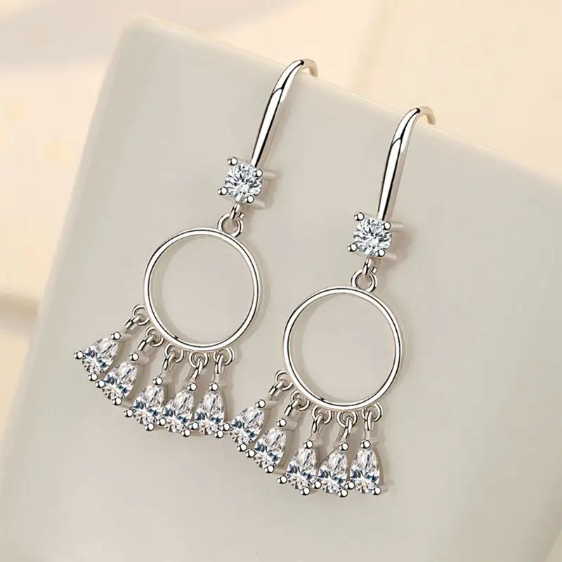 

Shiny Wedding Stud Earrings Earrings Jewelry For Women Friend Gift