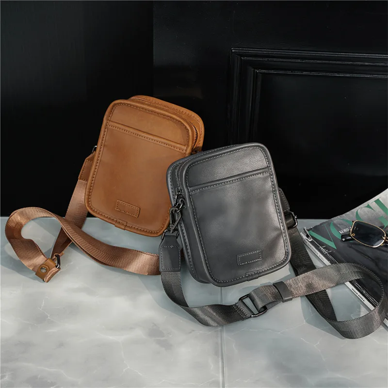Новинка 2021 Мужская маленькая сумка через плечо мужская на в клетку