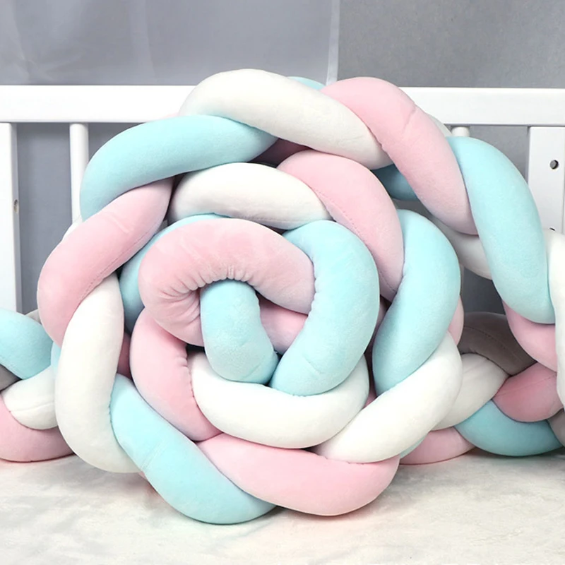 1 3 м детская бамперная кровать коса узел Подушка бампер для детской кроватки Bebe