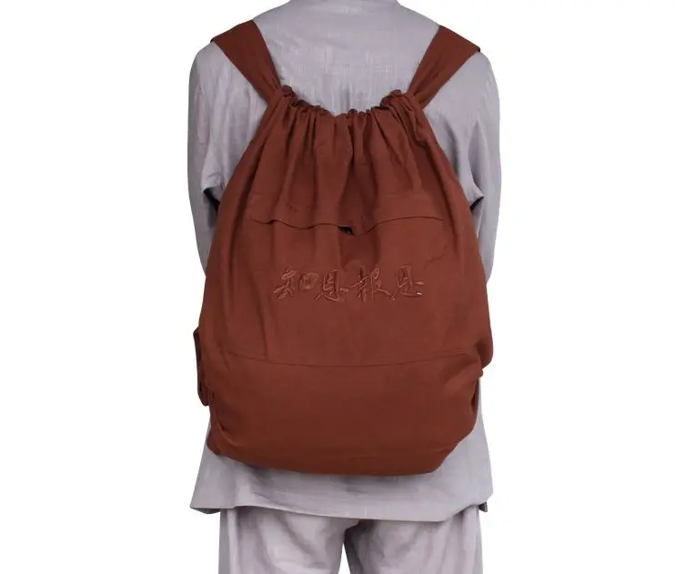 Холщовые буддийские сумки высшего качества рюкзак с монхами Шаолинь Будда