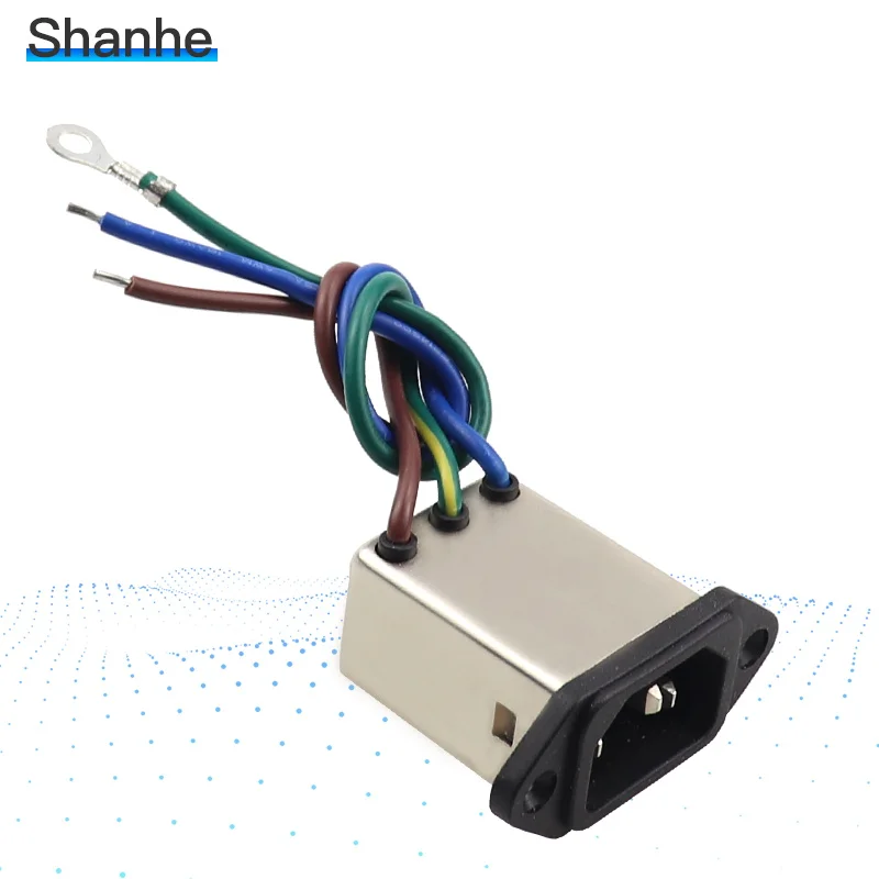 Для монтажа в панель 3 шпильки гнездо переменного тока 8A EMI фильтр 115/250VAC 50/60Hz