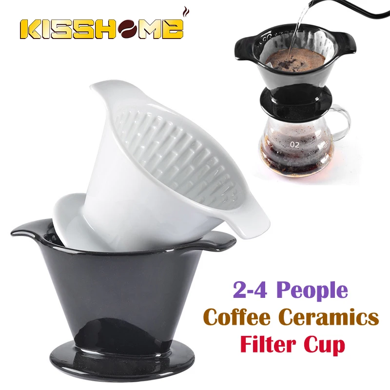 Капельный фильтр для кофе эспрессо Керамическая Кофеварка с 2/4 отверстиями