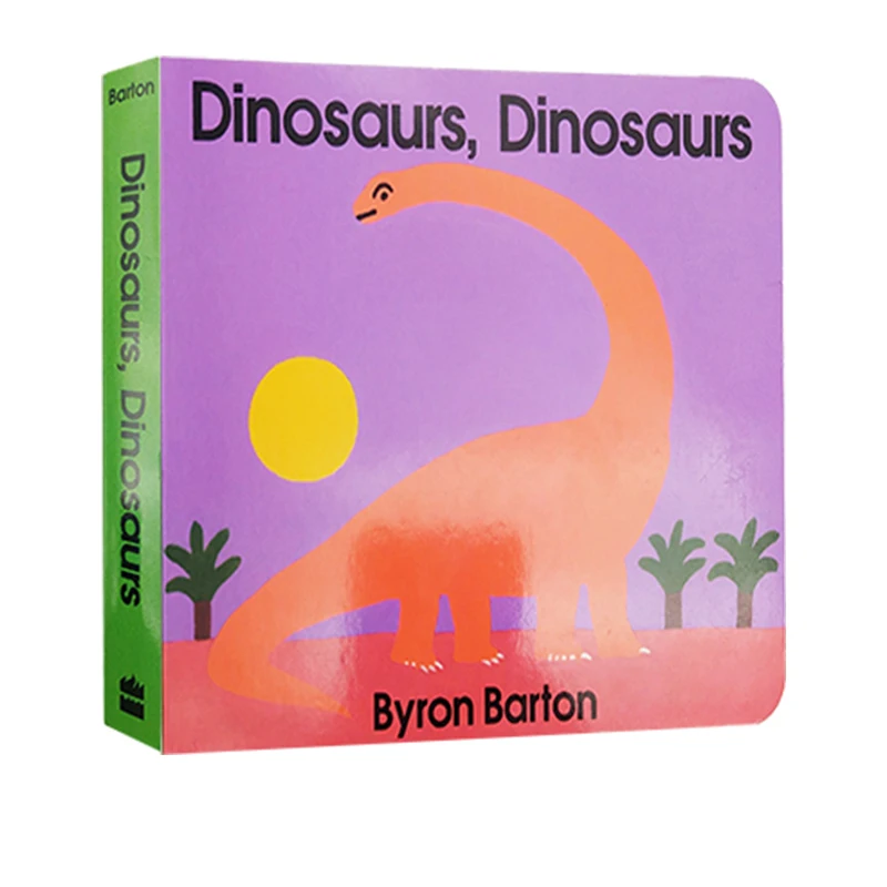 Английские динозавры Картонные Книги с динозаврами детские книги кнопками Byron