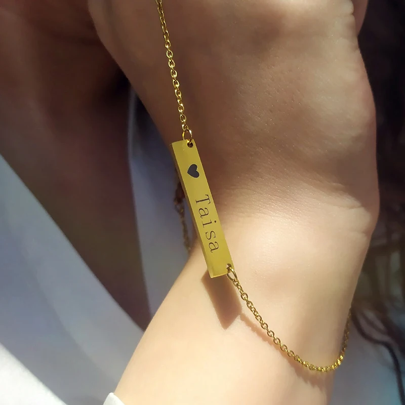 Кодовая гравировка персонализированная квадратная планка на заказ ожерелье из