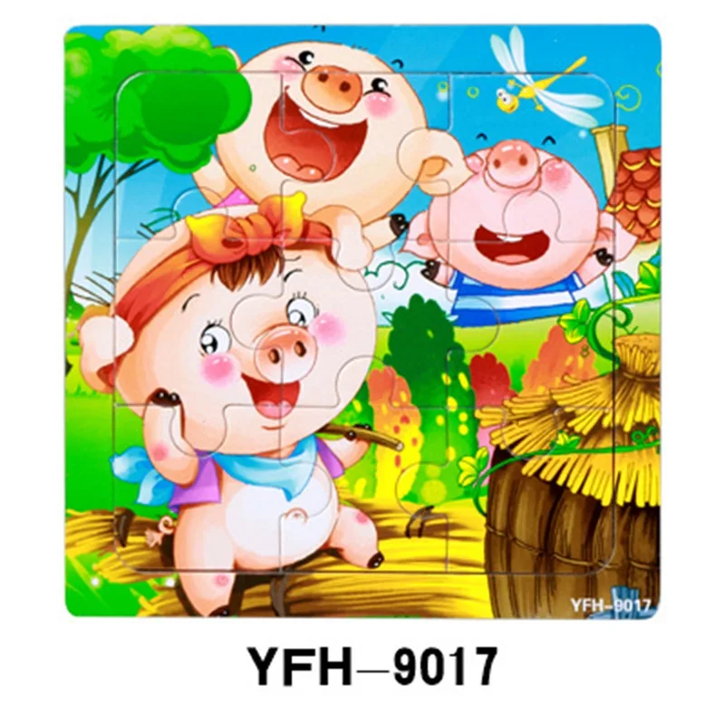 MP202 распродажа Серия животных свинья деревянная головоломка мультяшная хорошая