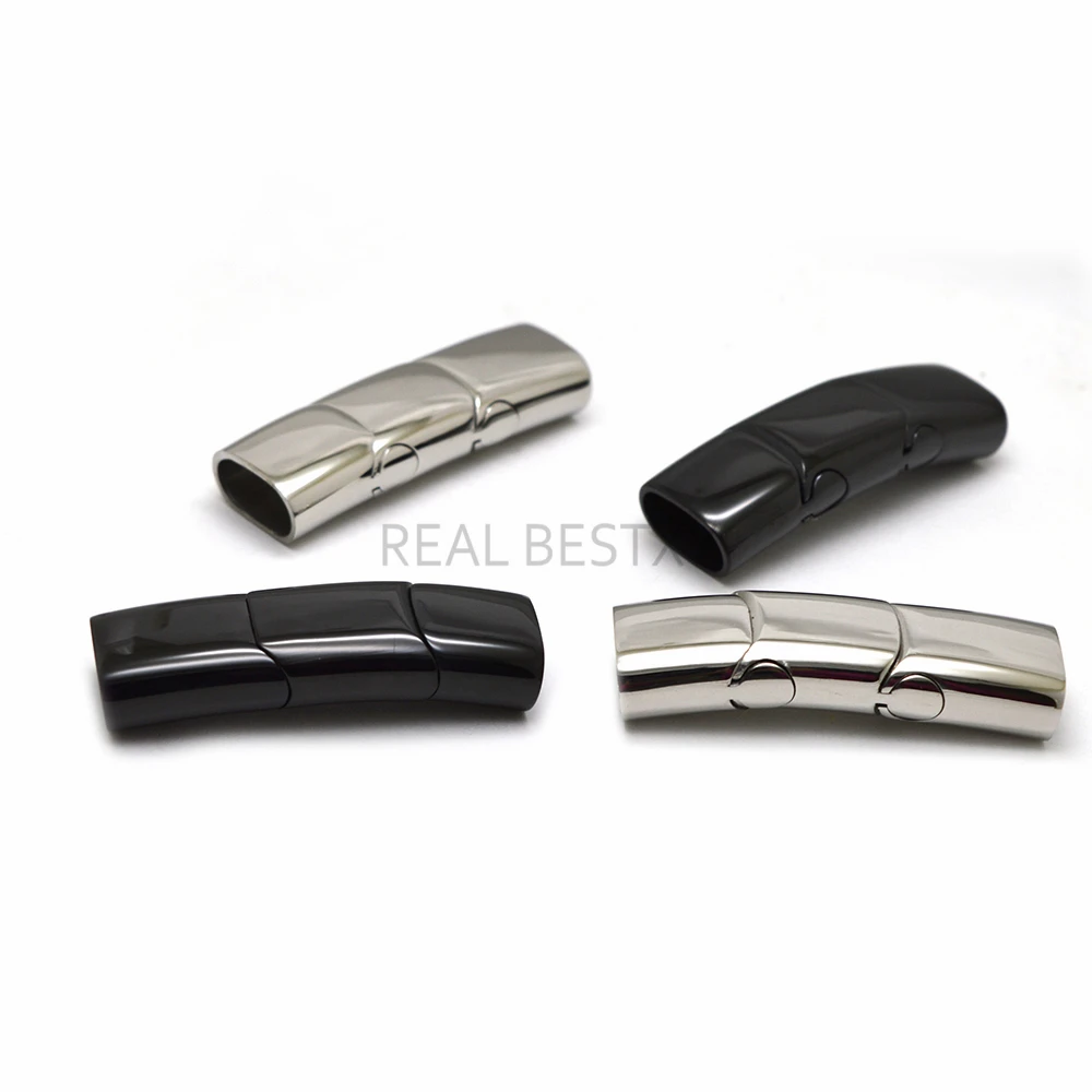 Размер отверстия: 12*6 8 мм магнитная застежка из нержавеющей стали с логотипом на