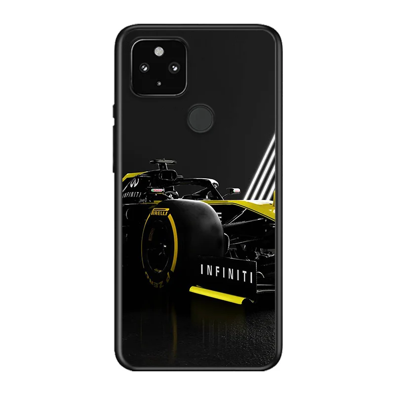 

Cool Formula 1 Racing Car Soft TPU Silicone Black Cover For Google Pixel 5 4A 5G 4 XL Phone Case