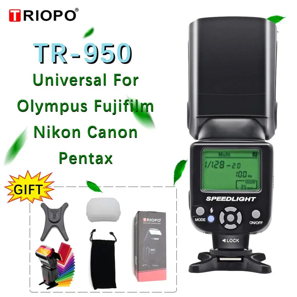 Triopo Универсальный светодиодный светильник для Fujifilm Olympus Nikon Canon 650D 550D 450D 1100D 60D 7D