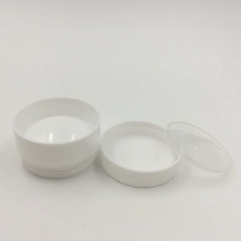 300 шт./лот 10 г Белый полипропиленовый макияж маленькая банка для крема с