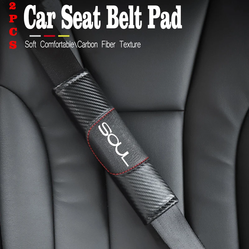 

Car Safety Seat Shoulder Strap Pad Cushion Cover Car Belt Protector Seatbelt Cover For Kia Soul Car Accessories