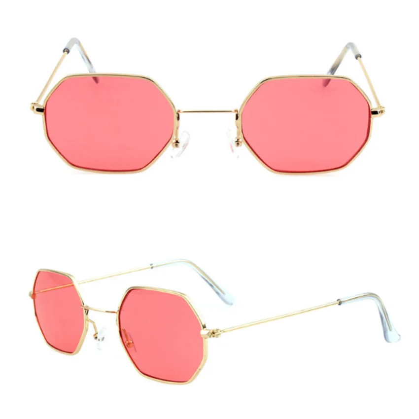 Charm Fashion Sunglasses Women Polygon Clear Lens Men Vintage Sun Glasses Hexagon Metal Frame | Автомобили и мотоциклы