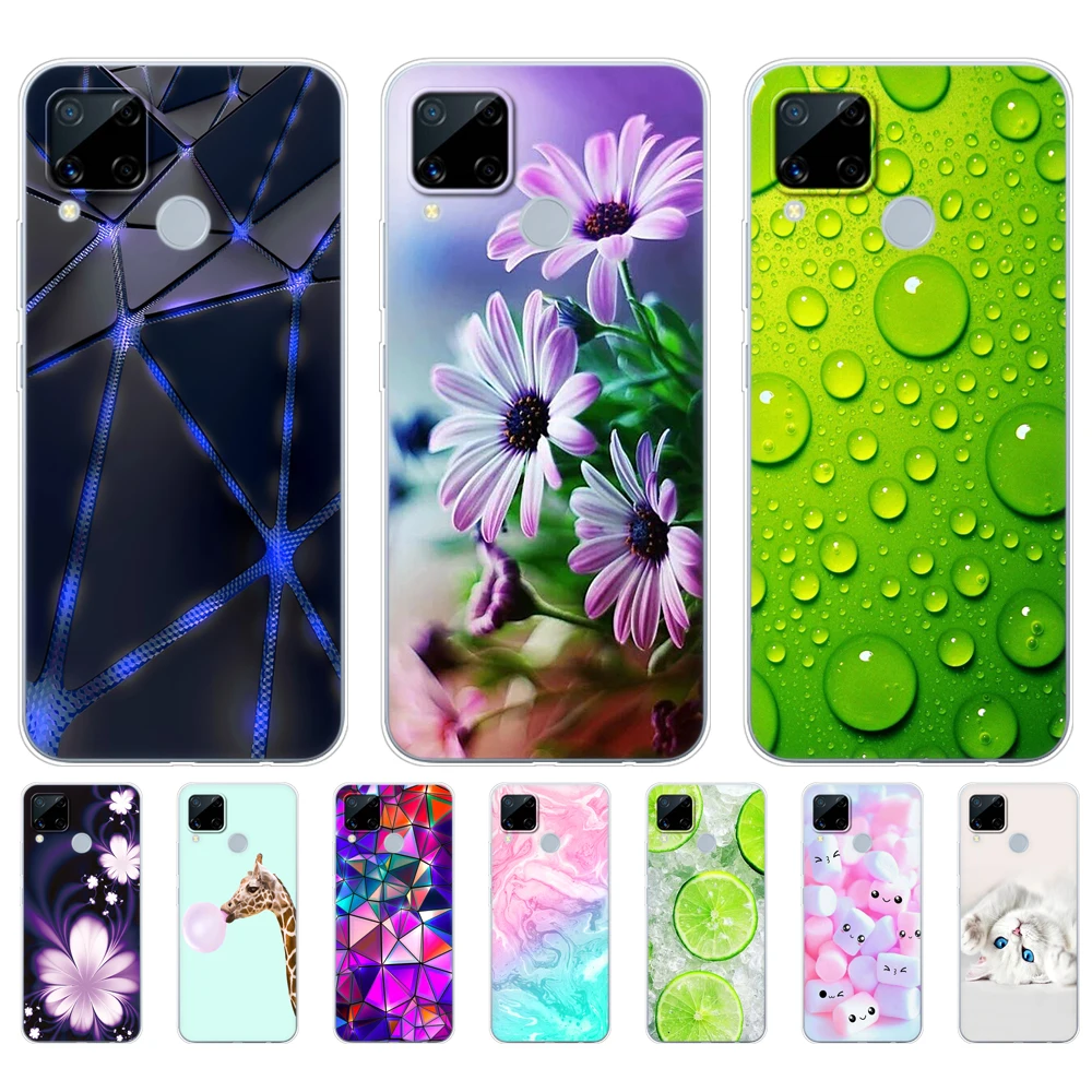 Чехол для Realme C15 Мягкая силиконовая задняя крышка из ТПУ OPPO чехол RMX2180 C 15 RealmeC15