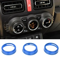 3pcs set air conditioning knob button ring accessories aluminum alloy car for suzuki jimny 2019 2020 high quality practical
